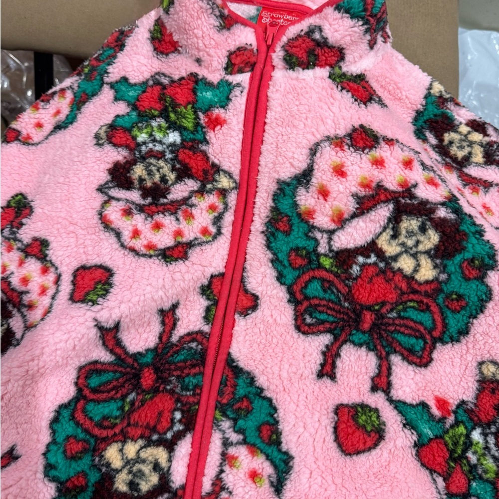Pink Strawberry Shortcake Holiday Fleece Jacket - Picture 3 of 8